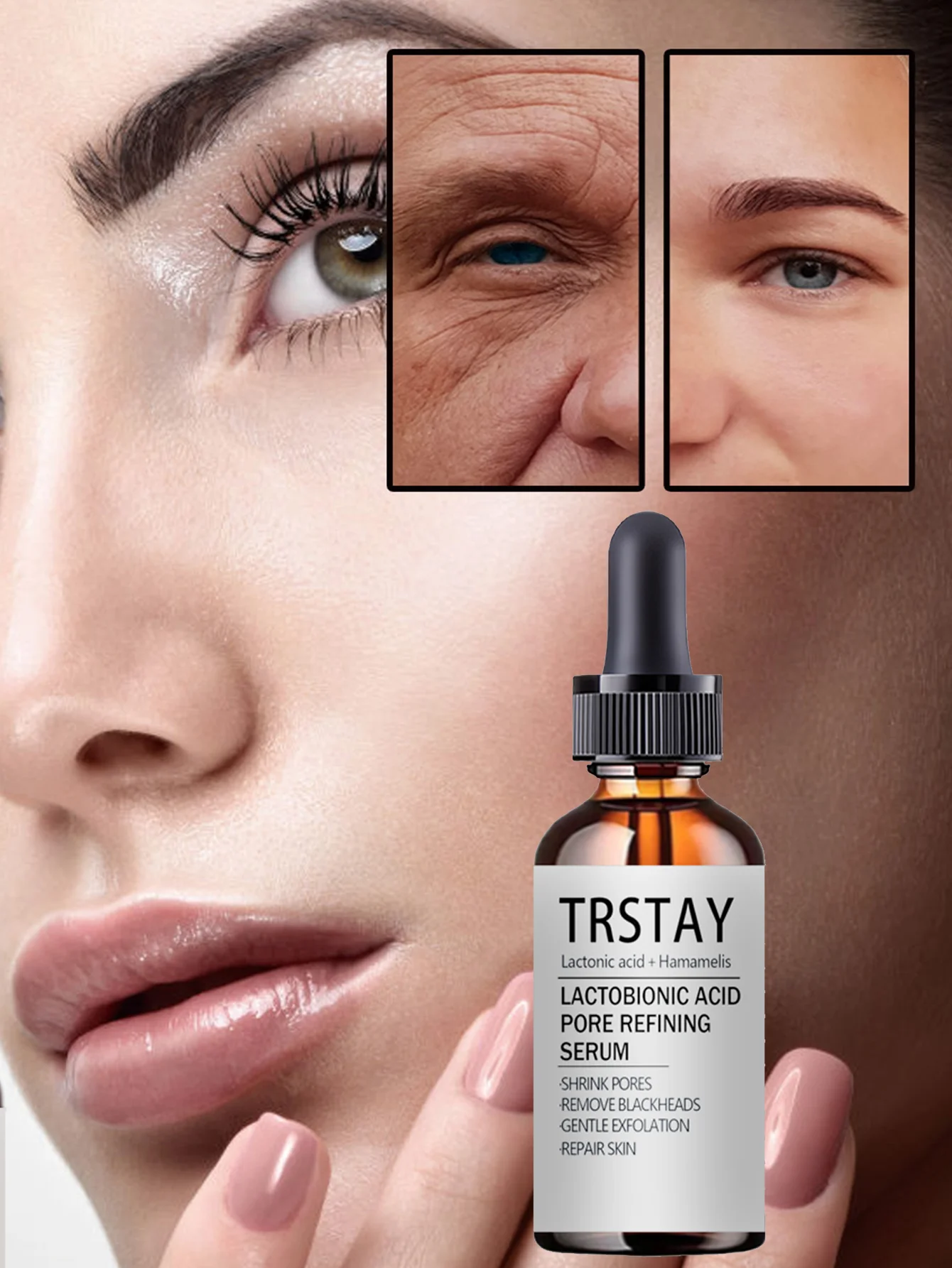 Moisturizing Anti Wrinkle Serum Tighten Pores Rejuvenate Skin for All Skin Types Youthful Glow Smooth Texture Advanced Formula D