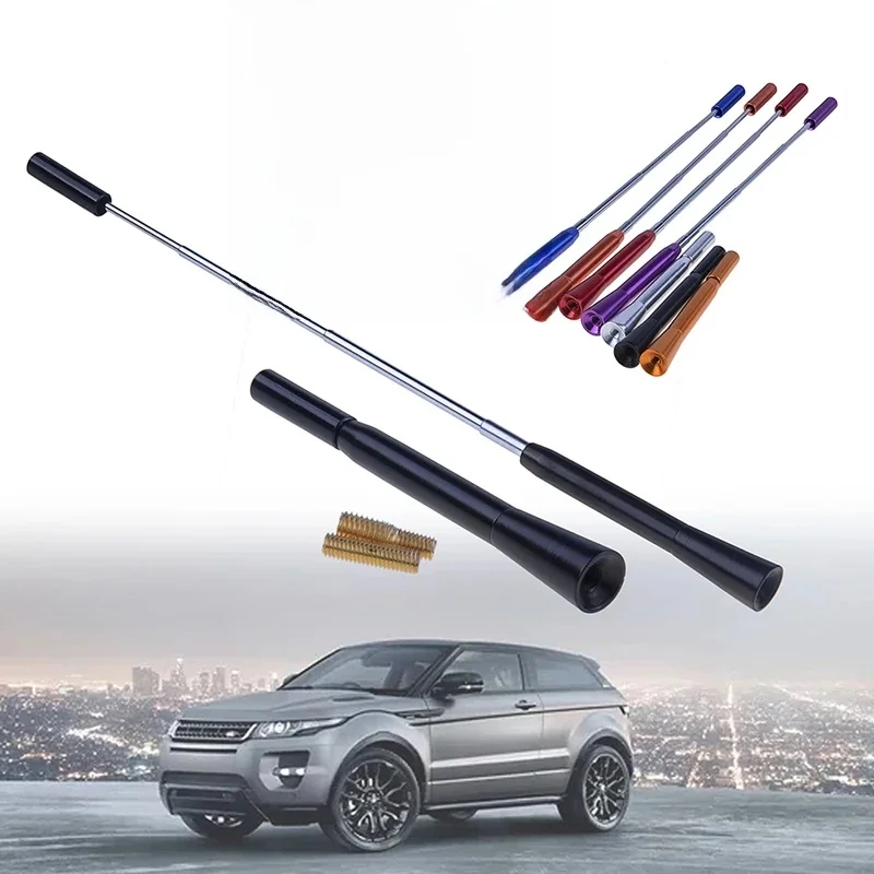 Uniwersalna teleskopowa antena dachowa z masztem Dekoracyjna bez funkcji Antena ze stopu aluminium Pasuje do VW BMW Benz Mazda Akcesoria samochodowe — zdjęcie 2