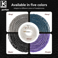 KBEAR JunTian Chord 16 Core silver-plated OCC Earphones Cable 2PIN/QDC/MMCX/TFZ Five Colors 2m Cable For KZ KBEAR TRN Headset
