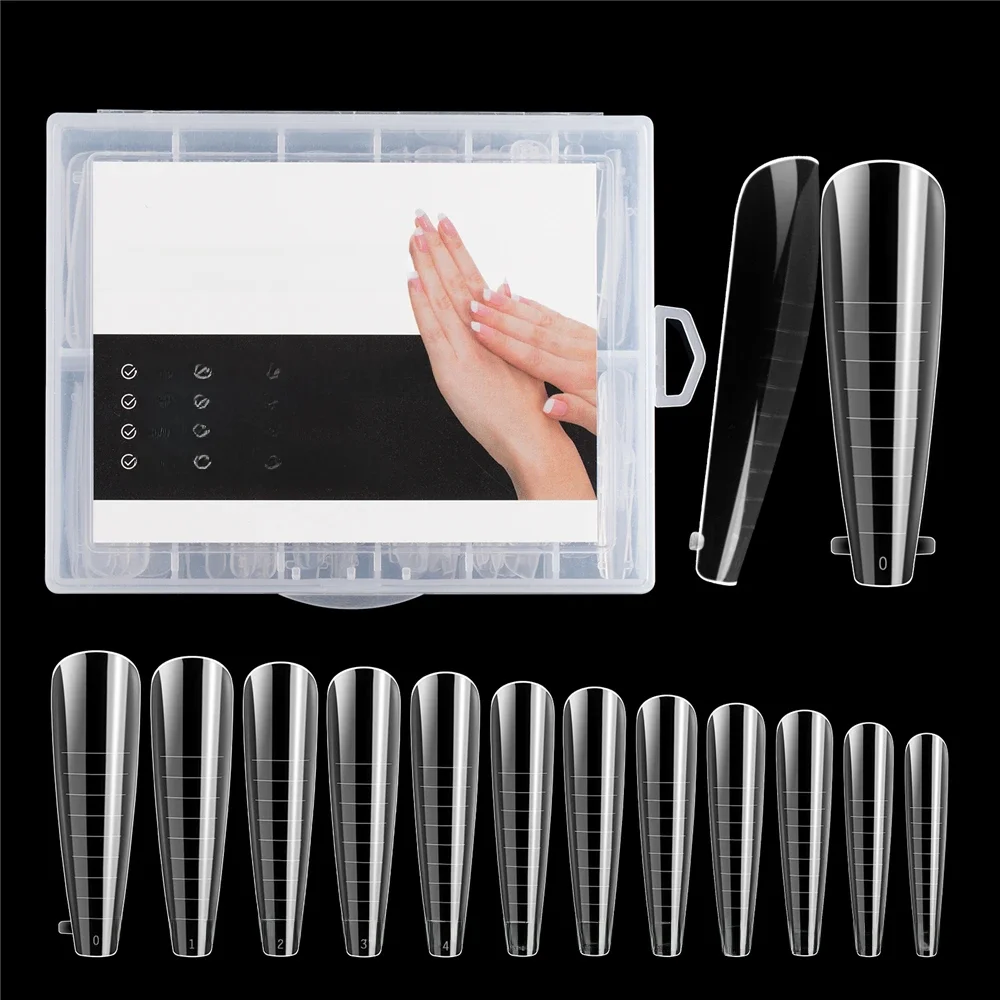 BNG 60/120PCS Rosyjskie migdałowe formy do przedłużania paznokci Formy do paznokci akrylowych Podwójna forma do budowania górnych form żelu UV Górne formy — zdjęcie 2