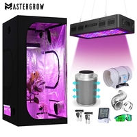 Grow Tent Complete Kit 2000W LED Grow Light + 4/5/6 Carbon Filter Multiple Size Combo Dark Room For Hydroponic Growing System