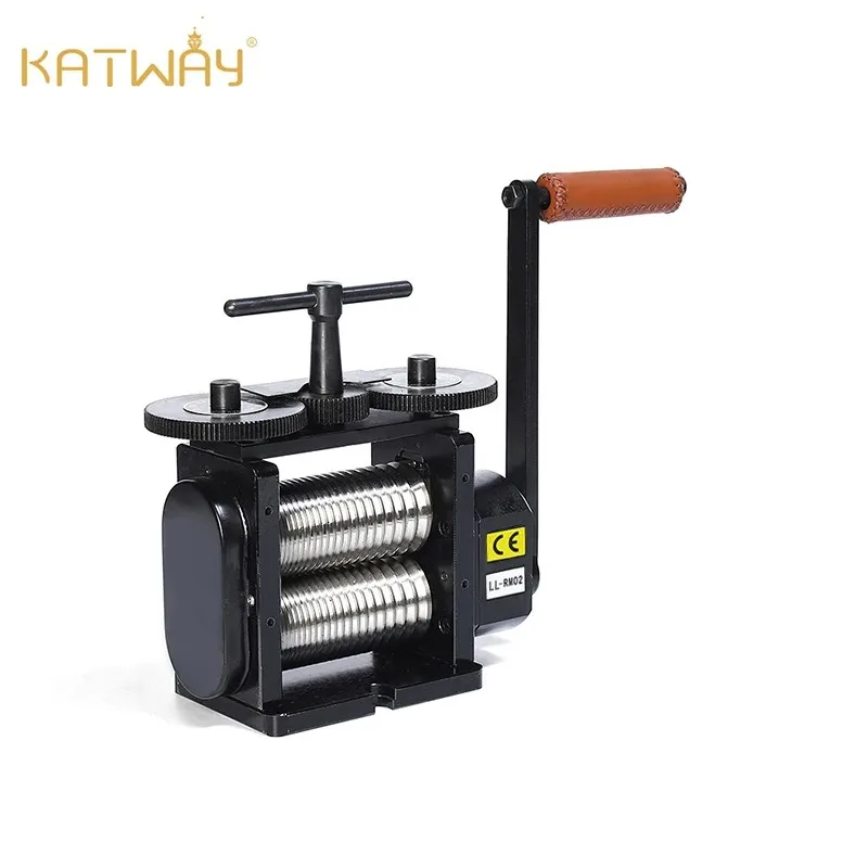 KATWAY Metal Sheet Wire Flat Pressing Manual Rolling Mill Machine For Jewelry Roller Making Press Tabletting Tool LL-RM02E