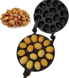 Walnut Cookie Mold Maker 16 halves Non-stick Cookies Pastry Fireproof Non-Stick Casting Walnut Shaped Cooking Mold Fast Shipping