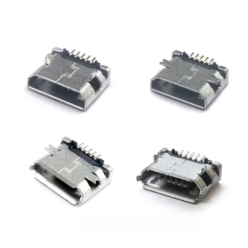 50 sztuk/partia 5Pin Micro-B SMD złącze Micro USB żeńskie gniazdo Jack Tail Sockect wtyczka dla telefonu z systemem Android złącze danych — zdjęcie 2
