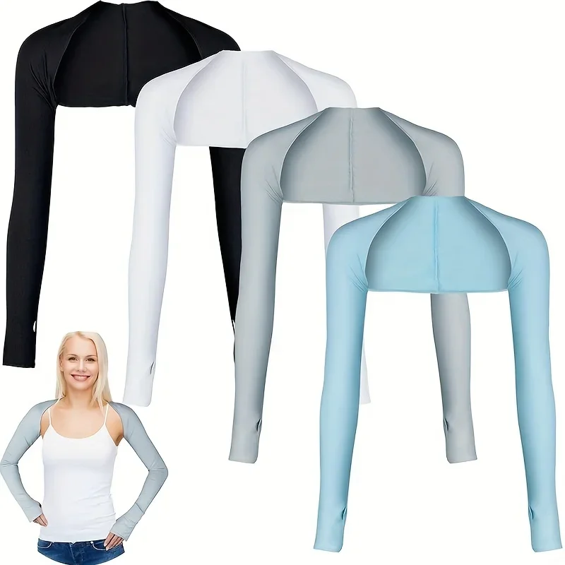 AliExpress Other Women's Sports Sun Protection Shawl Thin Style Shoulder Length Women's Sports Sleeve Perfect For Outdoor Golf, Running, Cycling
