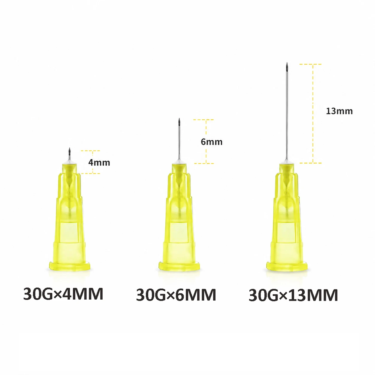 100Pcs Painless 30G 4mm 6mm 13mm Facial Mesotherapy Needles Sharp Syringe Needle Tattoo Needle For Skin Tightening