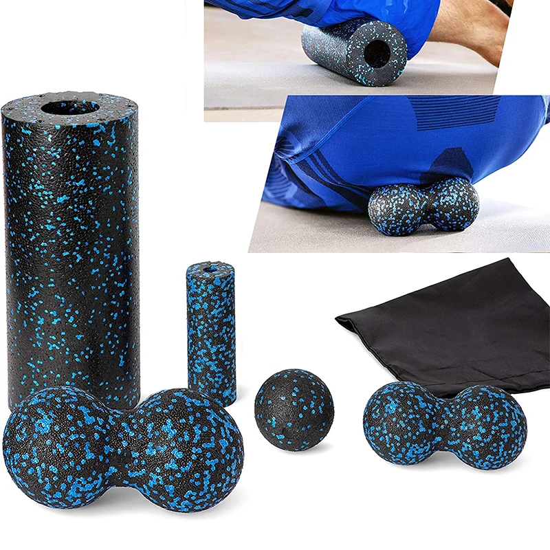 Fascia Massage Foam Rollers Fitness Balls Set EPP High Density Double Lacrosse Ball Yoga Column Deep Muscle Tissue Training