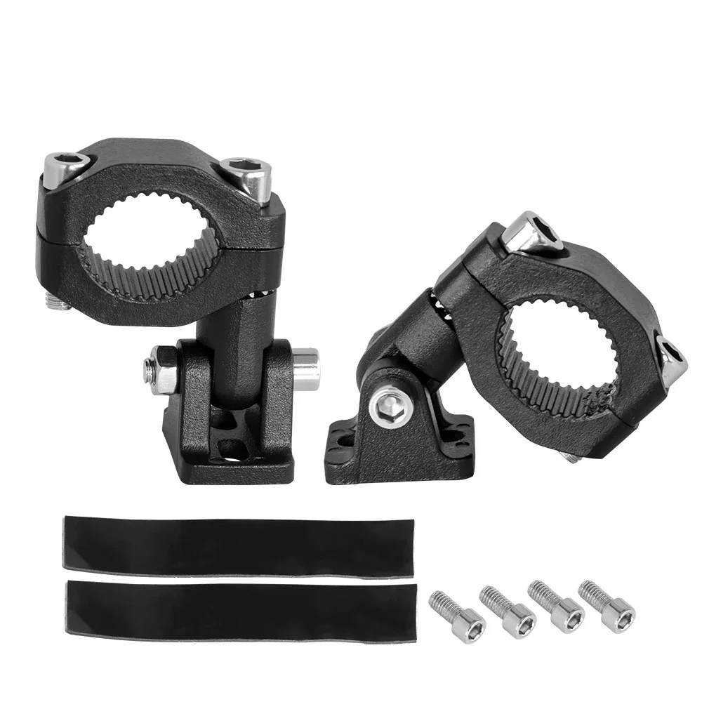 Support de montage de projecteur de phare LED pour moto, feu antibrouillard réglable, lampe auxiliaire, pinces de pare-chocs, accessoires de moto