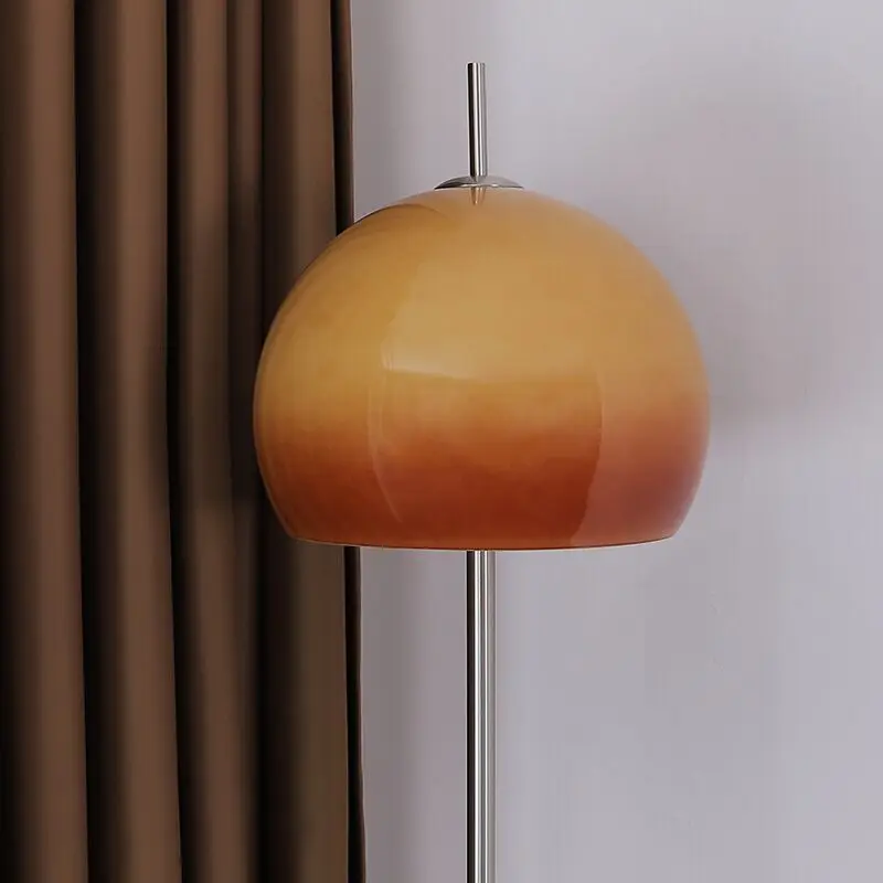 Imagem -06 - Lâmpada de Assoalho Laranja Vintage para Sala e Quarto Cogumelo Pós-moderno Led Iluminação de Vidro de Canto