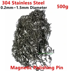 500g 304 Stainless Steel Polishing Pins 0.2mm-1.5mm Diameter Finishing Media Magnetic Pins 5mm Length Finishing Jewelry Tools