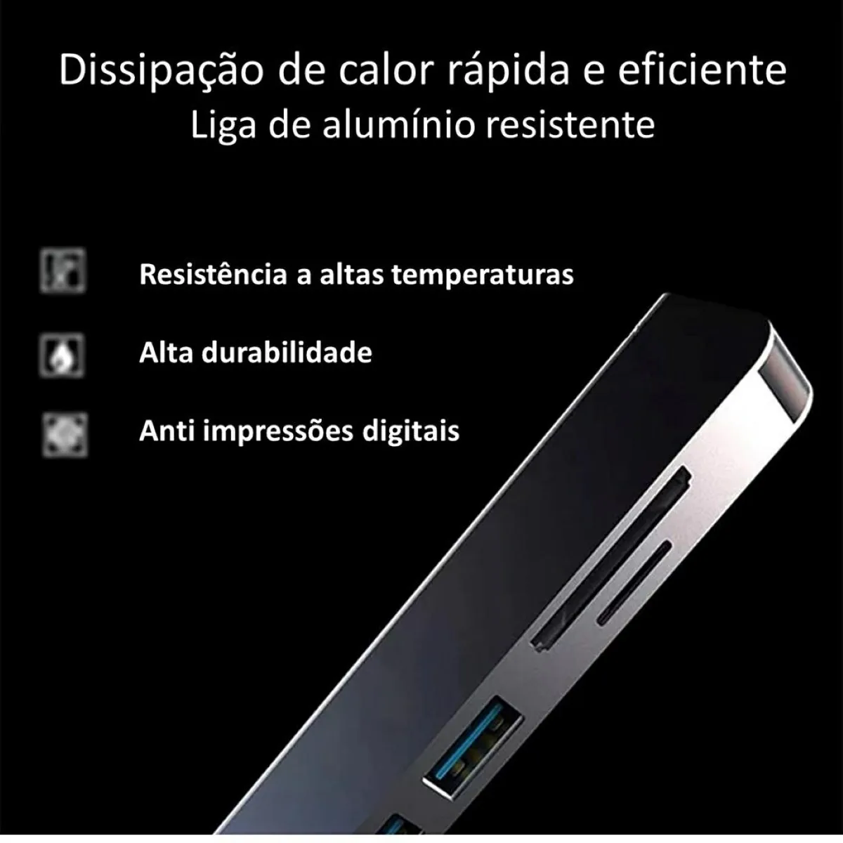 Hub Adaptador Usb Tipo C 6 Em 1 Com Hdmi 4k Mac Pro/air/m1