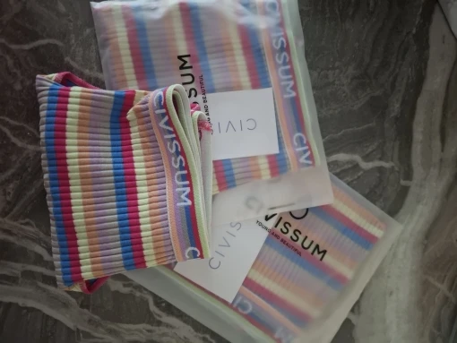 3PCS/Set Women Cotton Half Hip Panties Female Low Waist Underwear Sexy Colorful Rainbow Striped Lingerie Girls Cute Briefs NK606 photo review