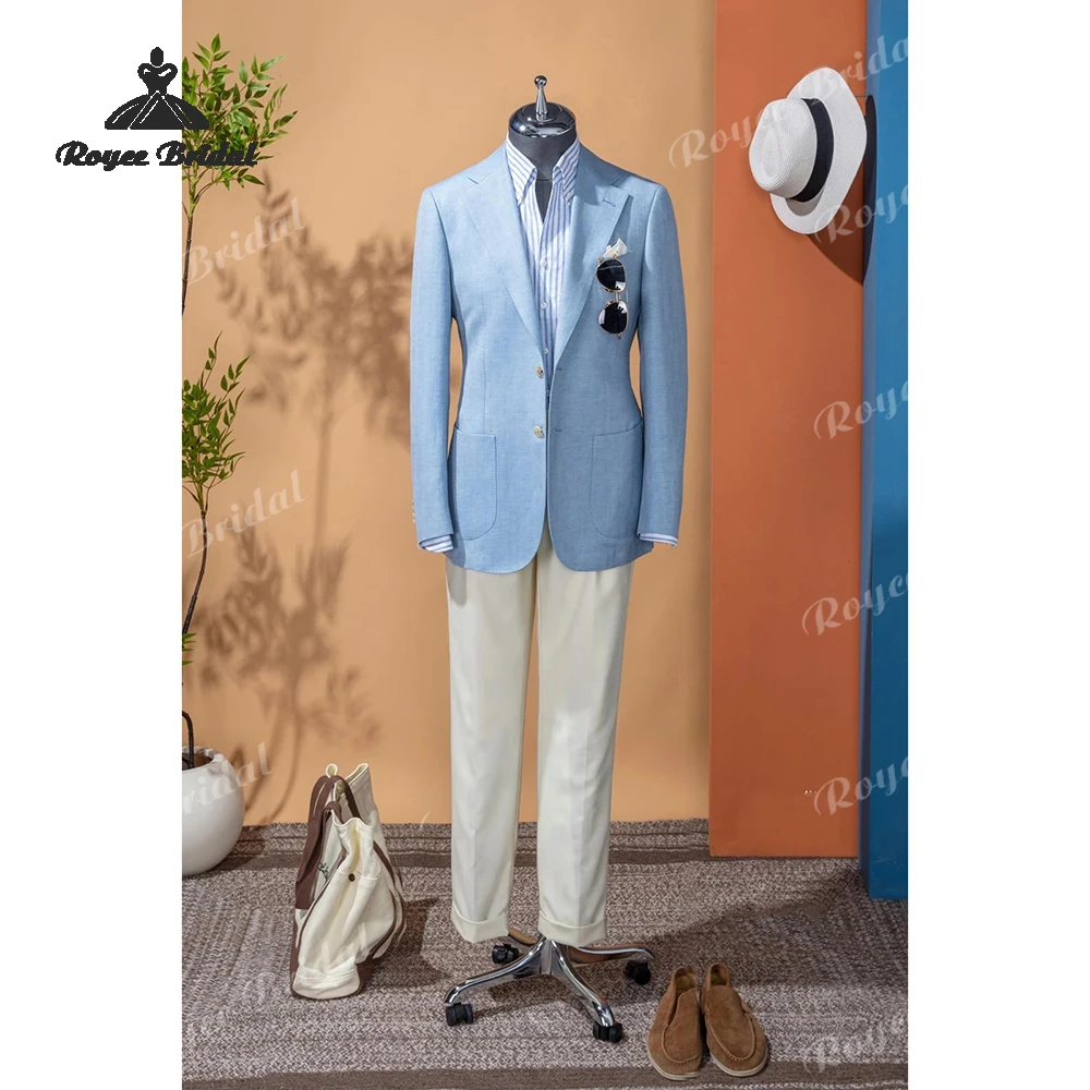 Notched Lapel Two Piece Single Breasted  Men's Suit Wedding 2026 Formal Prom Business Suit costume homme mariage