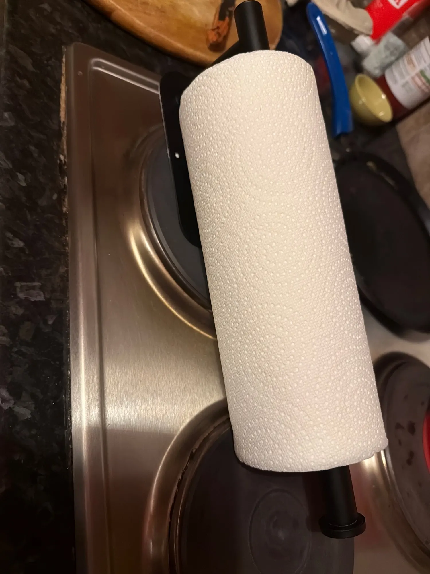 Kitchen Paper Towel Holder Adhesive Tissue Hanger Toilet Roll Paper Dispenser Cabinet Storage Napkin Rack Bathroom Accessories photo review