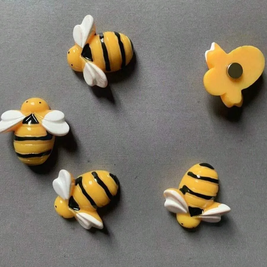 5/10pcs Little Bee Refrigerator Magnet, Cute Office Kitchen Magnet, Home Decoration, Kitchen Decoration