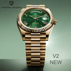 PAGANI DESIGN DD36 Gold Green V2 Men's Mechanical Watches Luxury Automatic Watch For Men 2023 New AR Sapphire glass Wrist watch