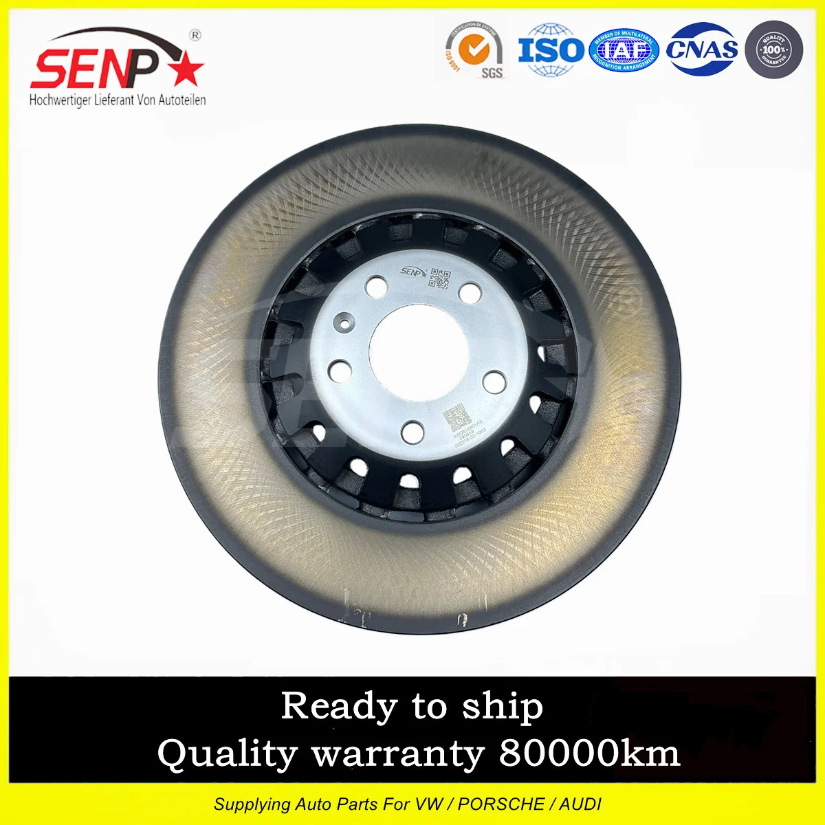 OEM 4M0 615 301 AS SENP High Quality Auto Parts Brake System Front Brake Disc 375*36MM For Audi A6/A7/Q8/Touareg 18- 4M0615301AS