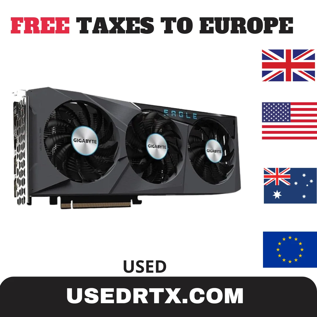 USED GIGABYTE Radeon RX6600 EAGLE 8G GDDR6 Graphics Cards 2491MHz 128bit PCIe 4.0 RX 6600 GPU with  Video Cards For 7700