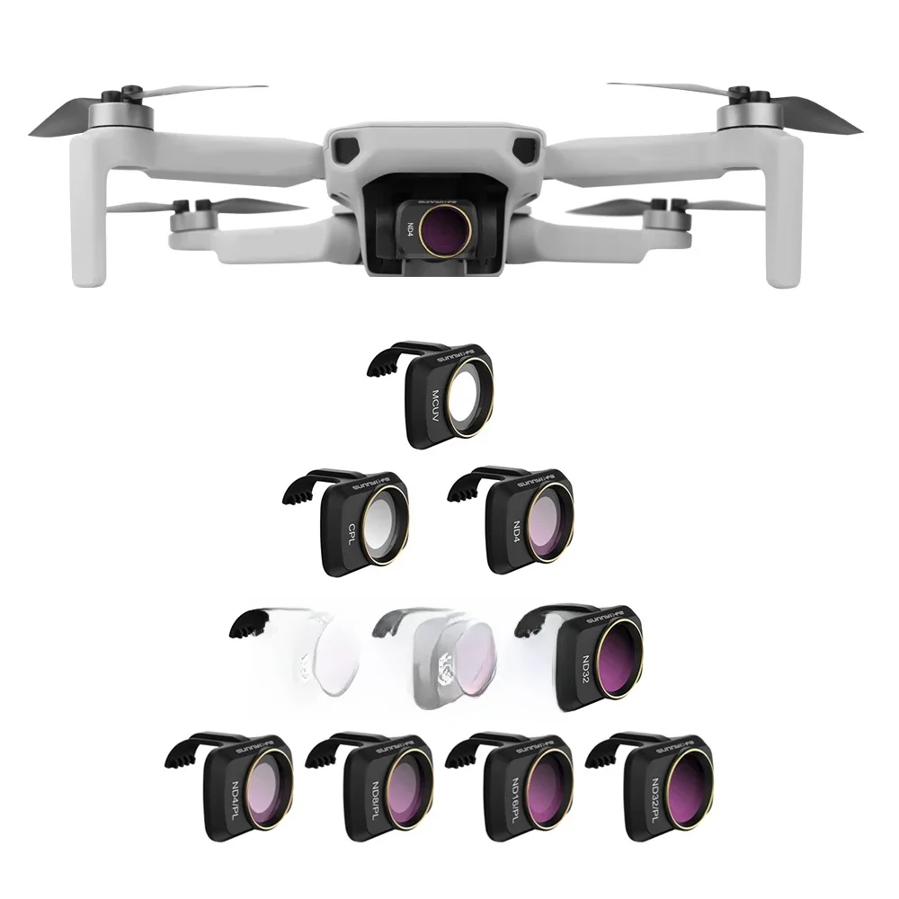 Filtry obiektywów do DJI Mavic Mini 1/Mini 2/SE Drone Gimbal Camera CPL UV ND4 ND8 ND16 ND32 Zestaw filtrów z wielowarstwową powłoką Akcesoria — zdjęcie produktu 7
