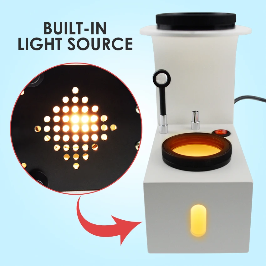 Professional Desktop Polariscope Gemstone Identification Tool for Moissanite Diamonds Built-in LED & Conoscope Interference Ball