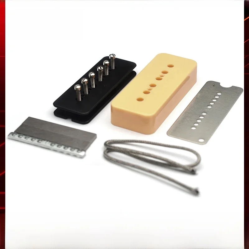 [Kits de bricolage de micro] Kits de micro P90-bobine en plastique/pièce de poteau réglable Alnico V ou Alnico II/câble ciré tressé pour guitare LP