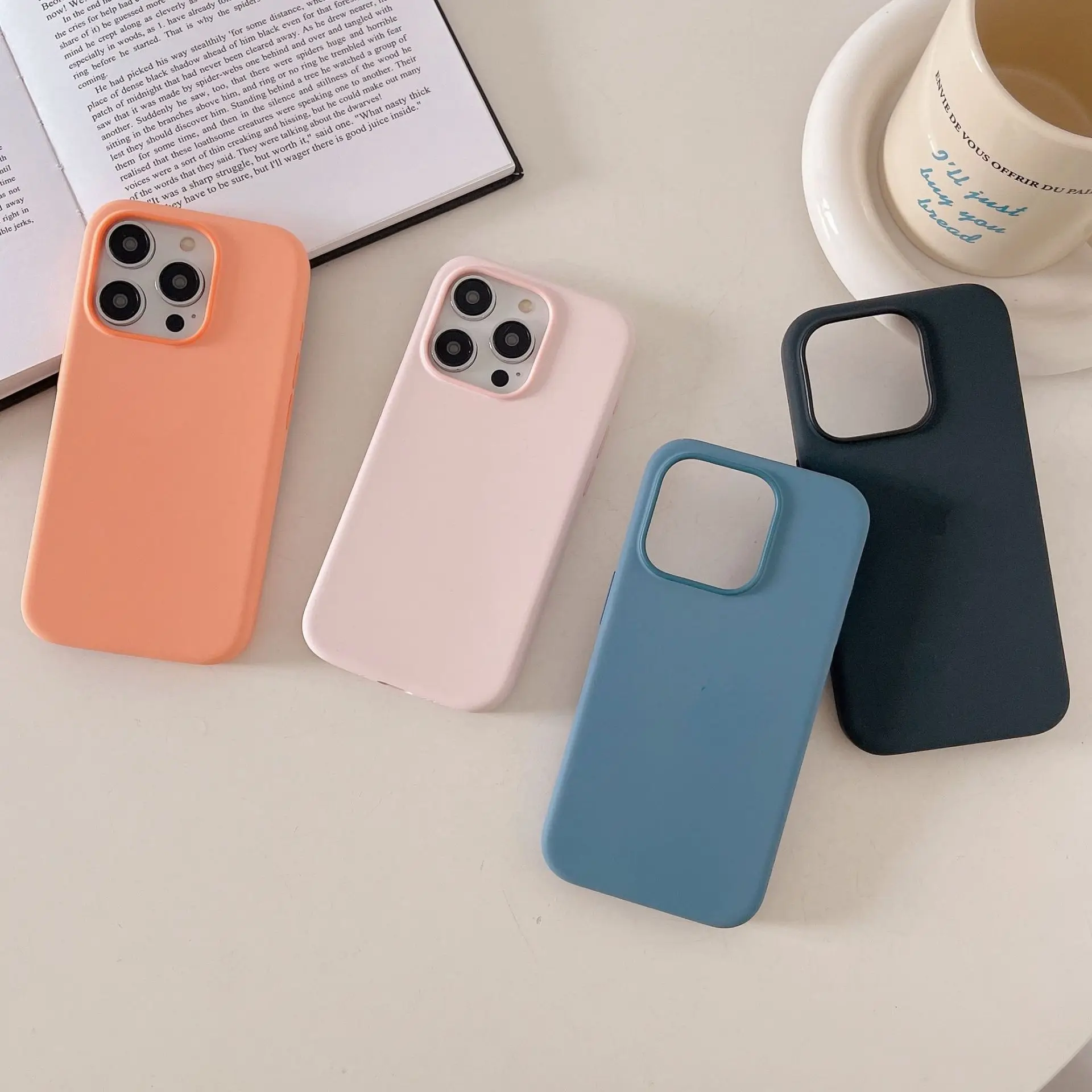 Genuinely Crafted Liquid Silicone Case For iPhone 15 Pro Max iPhone15 Plus Cover Logo Pop Up Animations For Magasafe Accessories