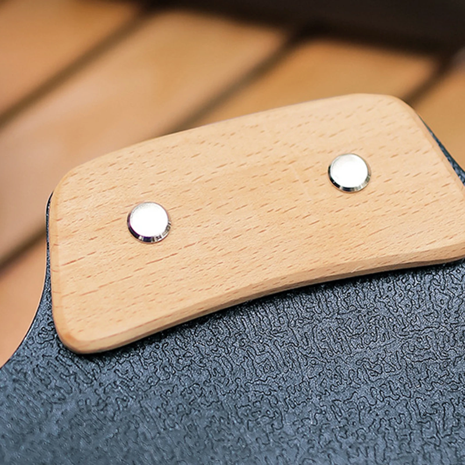 مقبض بديل بمقبض معزول مقاوم للحرارة من الخشب الصلب، مقاوم للحرارة للتخييم في الهواء الطلق، وعاء شواء