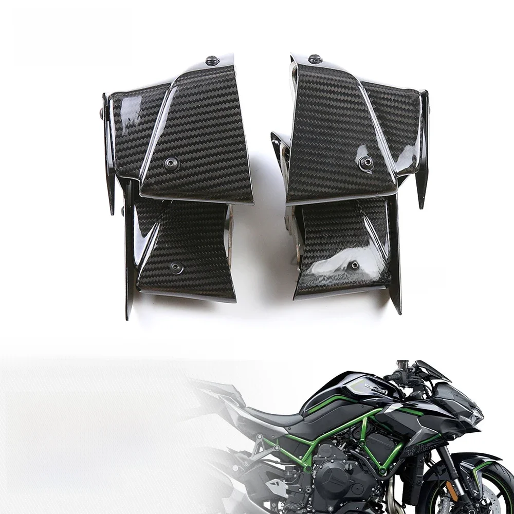 Nieuwe Winglets Voor KAWASAKI ZH2 Z H2 2020-2024 2022 Motorfiets Koolstofvezel Winglet Air Deflector Kit Vaste Vleugels Accessoires - afbeelding 2
