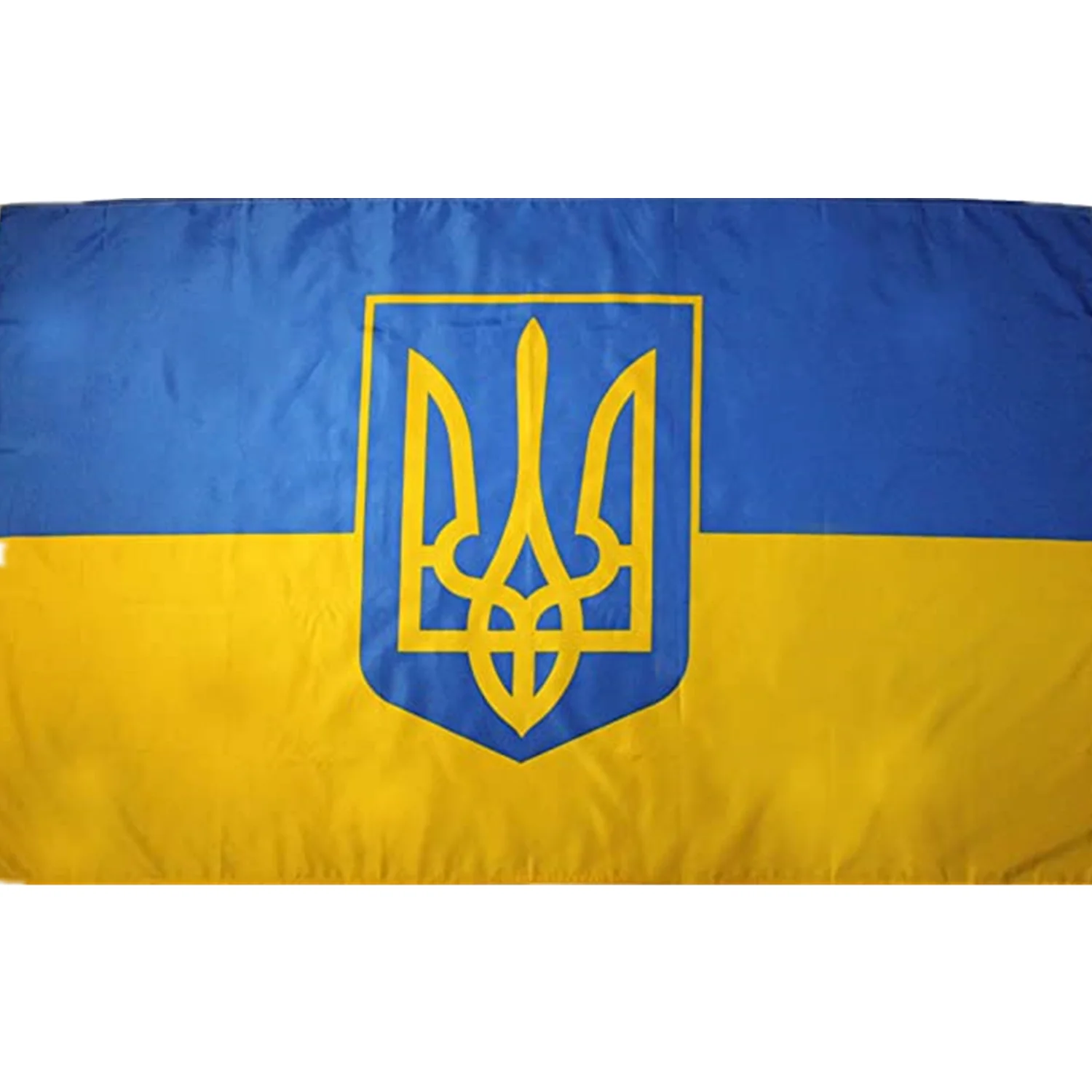 Ukraine Flag Large Flag 100% Polyester Double Side Printing 2 Grommets Hanging Office Activity parade Festival Home Decoration