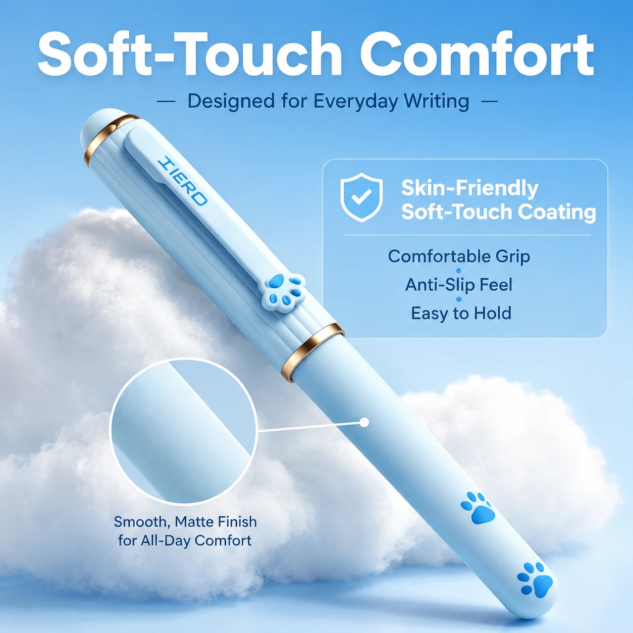 HERO Magnetic Cap Erasable Hero P360M Cat Claw Fountain Pen Kids Correct Posture Writing Pen Cute School Stationery Gift
