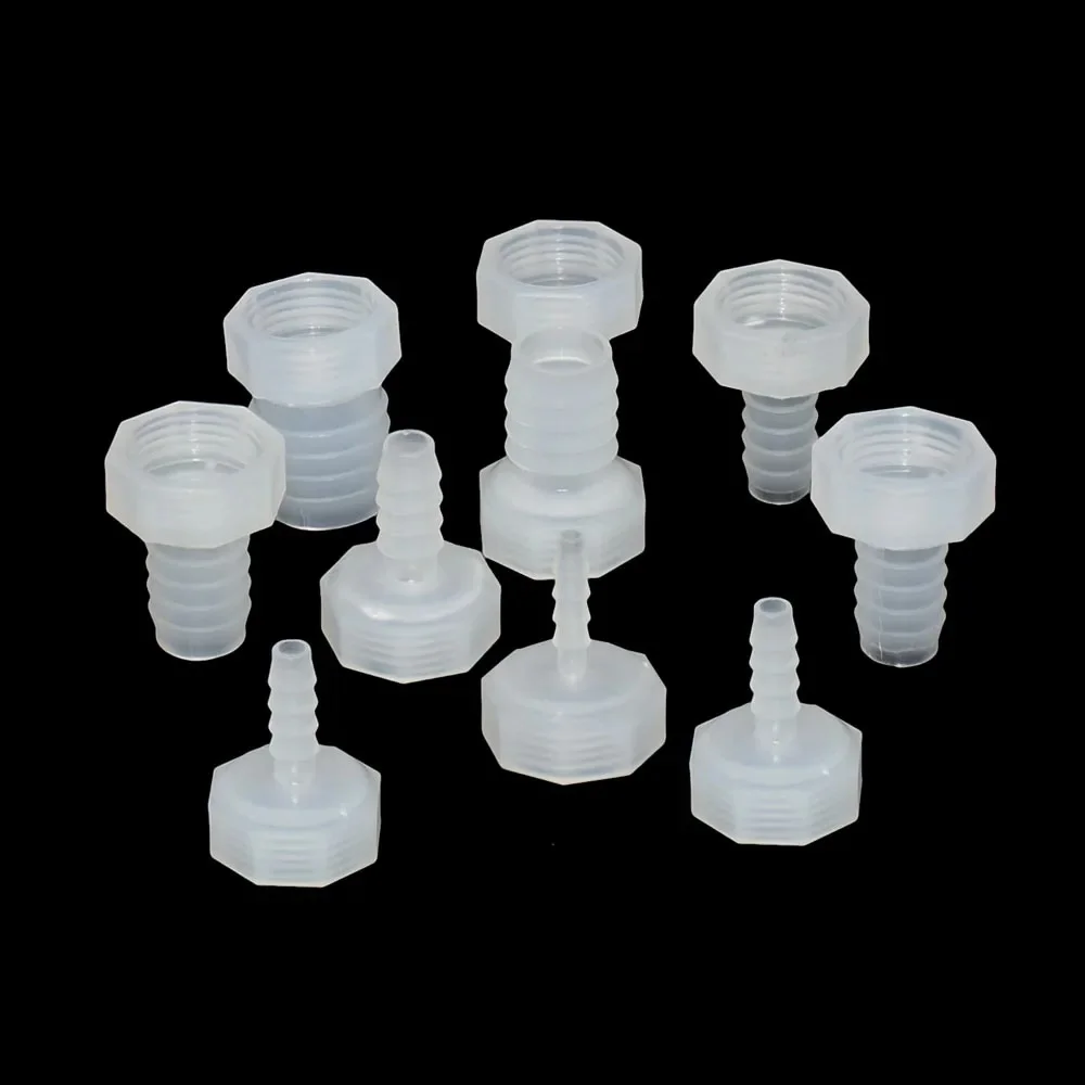 Connecteur barbelé à filetage 4/6/8/10/12/14/16/20mm à 1/2, raccords de tuyaux, coupleur de tuyau d'eau, adaptateur de Tube en plastique Pe