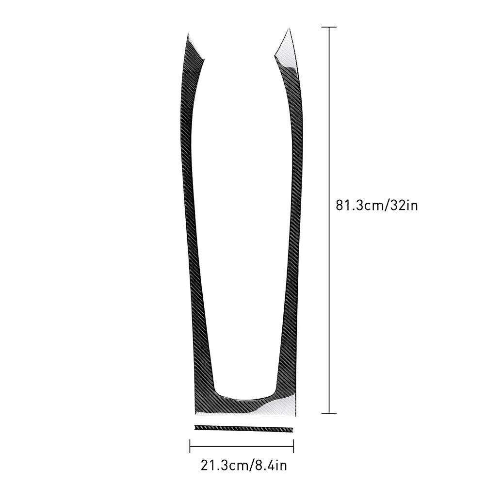 For BMW Z4 E85 E86 2003-2008 Carbon Fiber Sticker Black Color Gear Box Button Panel Shift Decoration Strip Interiors Accessories