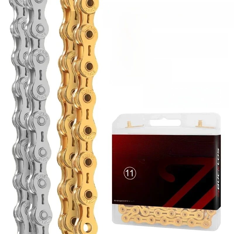 AliExpress BUCKLOS 11 Speed MTB Chain 116 Links Solid/Hollow Road Mountain BIke Chain Ultralight Universal Bicycle Chain Bike Parts