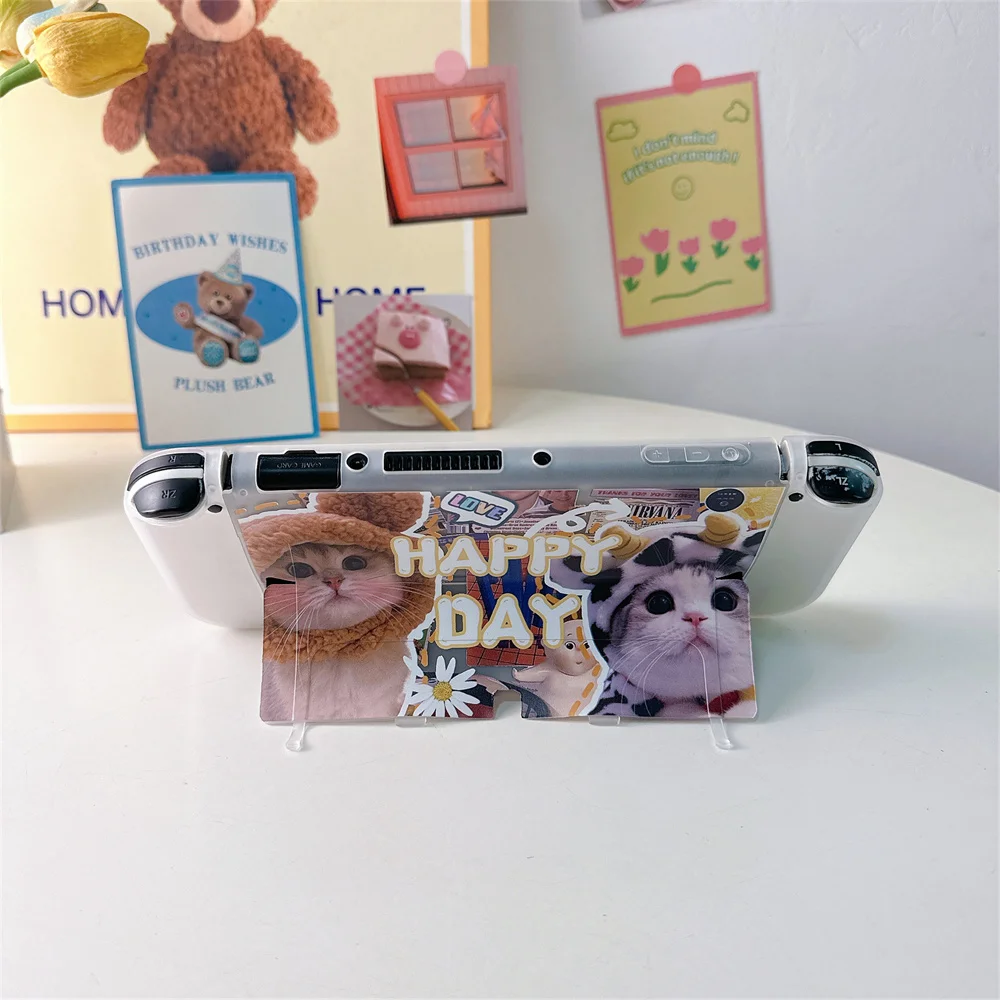 Cute Kawaii Cat Pattern Protective Case For Nintendo Switch Oled Protector Cover For Switch NS Game Console Accessories Casing