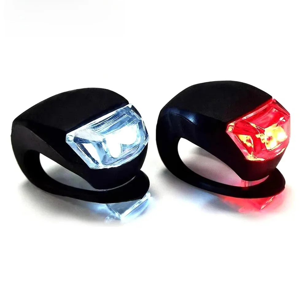 AliExpress cycle zone 2 PCS Silicone Bicycle Front Rear Light Set Night Riding Safety Warning Taillight Easy to Install Flashlight Headlight Tail Lamp