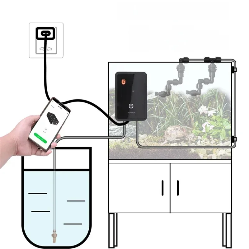 Tuya Wifi brumisateur de Reptile intelligent Terrariums humidificateur minuterie automatique brume forêt tropicale système de pulvérisation Kit contrôleur d'arrosage