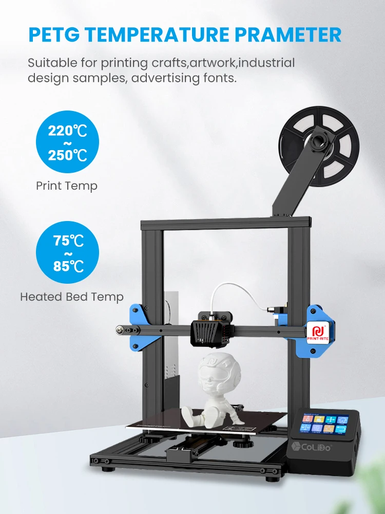 Filamento de impressora 3D Colido 2 unidades/pacote PETG para impressora 3D FDM Materiais de impressão 3D sem emaranhados 2KG