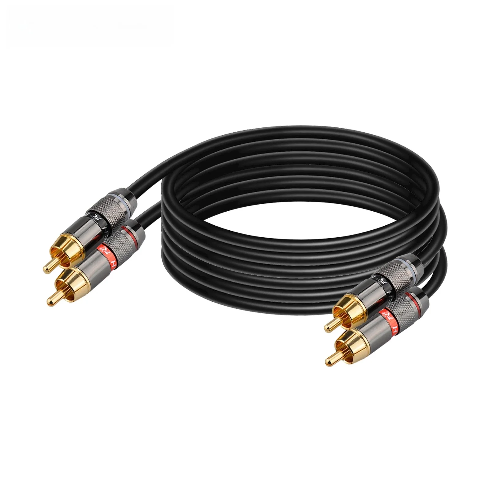 0.3M-15M Para kabli audio RCA 2 RCA do 2 kabli połączeniowych RCA Stereo męsko-męskie do wzmacniacza DAC TV Car Audio — 2