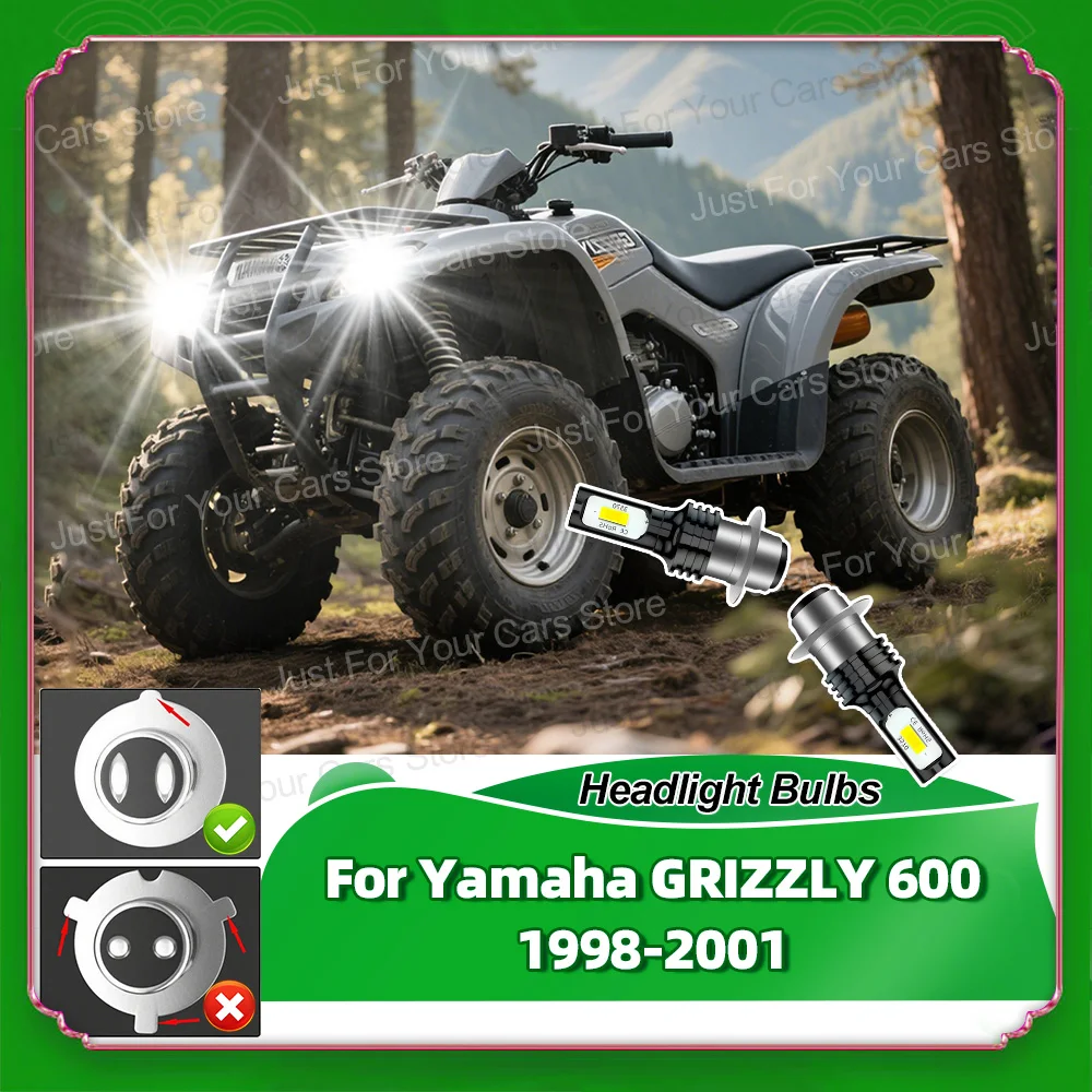 

2X лампы 6000K H6 светодиодные фары 90 Вт лампы высокой мощности для YAMAHA GRIZZLY 600 1998 1999 2000 2001