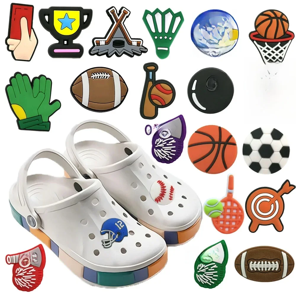 1 pièce Breloques et décorations pour chaussures (basket, football, baskets), accessoires pour sabots, clips pour femmes et hommes, jeans, dropshipping