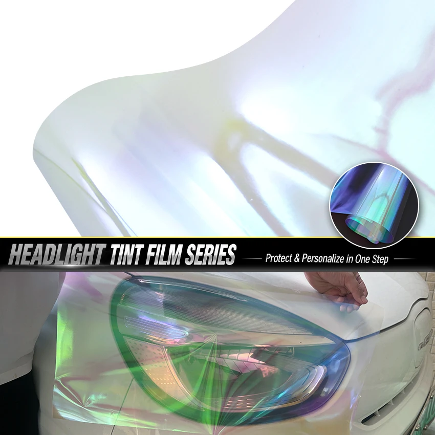 car Clear Transparent Chameleon Headlight Tint Film 30x60cm Car Light Wrap Vinyl JDM Street Style Color Change Taillight Film