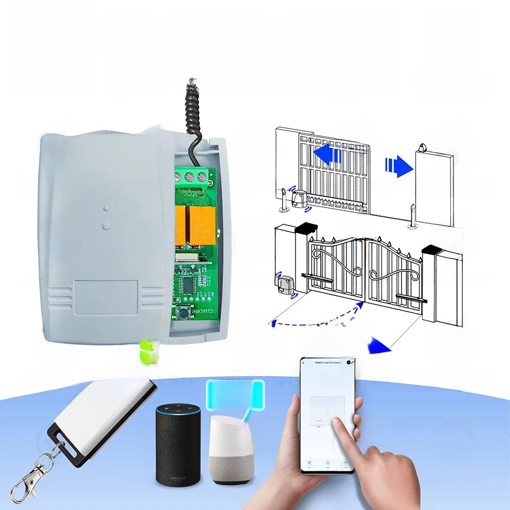 WiFi RF Garage Gate Sliding Door Opener Tuya DIY Smart Switch dla BFT FAAC itp. 433Mhz Remote Control Switch 12V 24V Relay Module — zdjęcie produktu 7