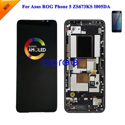 6.78 LCD Screen AMOLED For ASUS ROG Phone 5 LCD Screen For ROG 5 ZS673KS lcd Disaplay LCD Screen Touch Digitizer Assembly