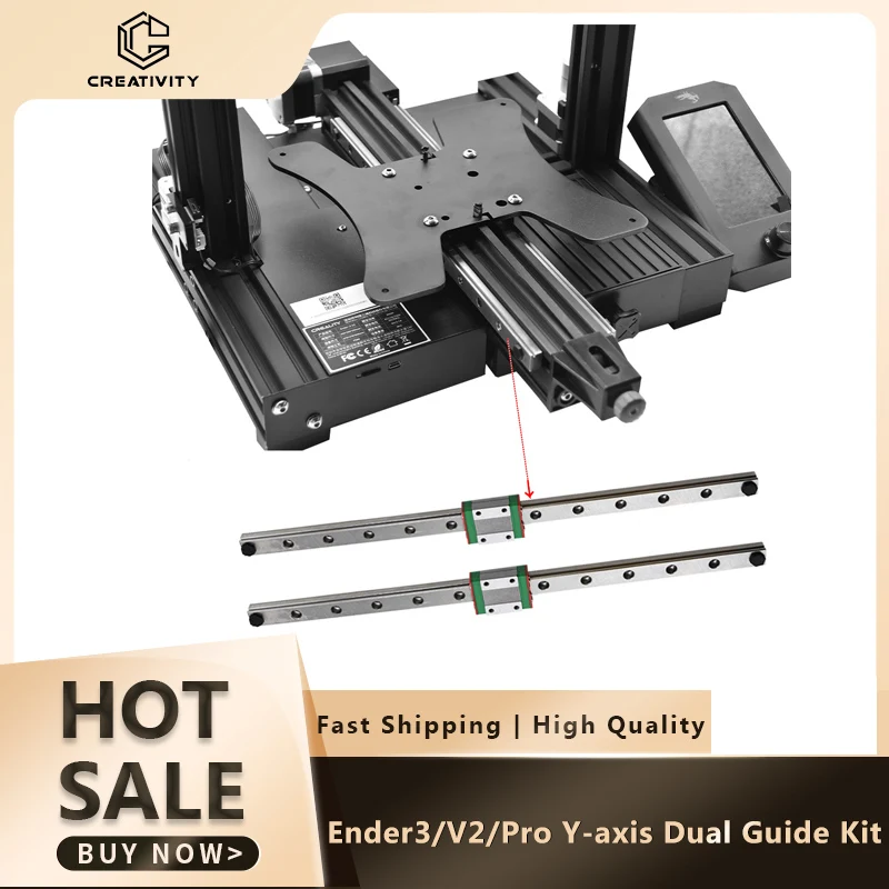 Upgrade Ender 3/V2/Pro Y-axis Dual Linear Guide kit MGN12H 300MM Linear Rail For Ender 3 Ender 3 V2 Ender 3 Pro 3D Printer Parts