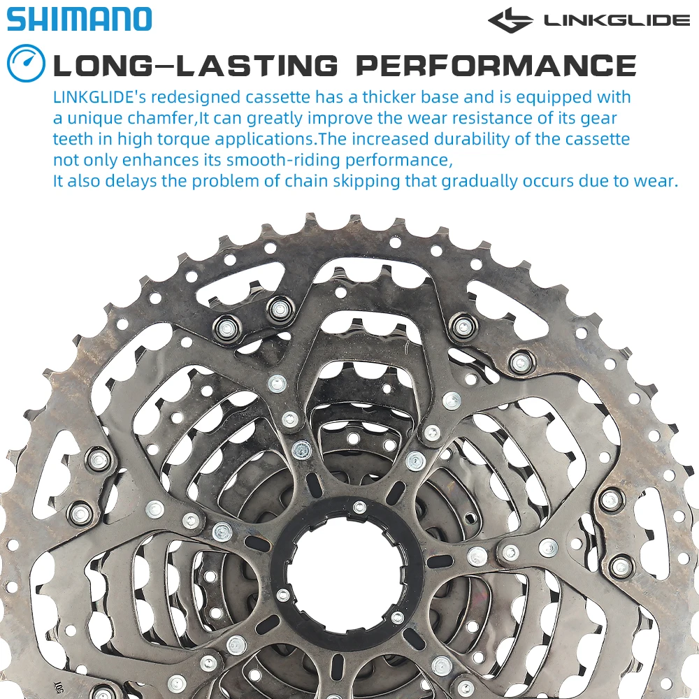 SHIMANO EP6 EP600 LINKGLIDE Cassette 11speed CS-LG400-11-50T MTB Flywheel Sprocket For shimano U6000 Mountain Bike Freewheel