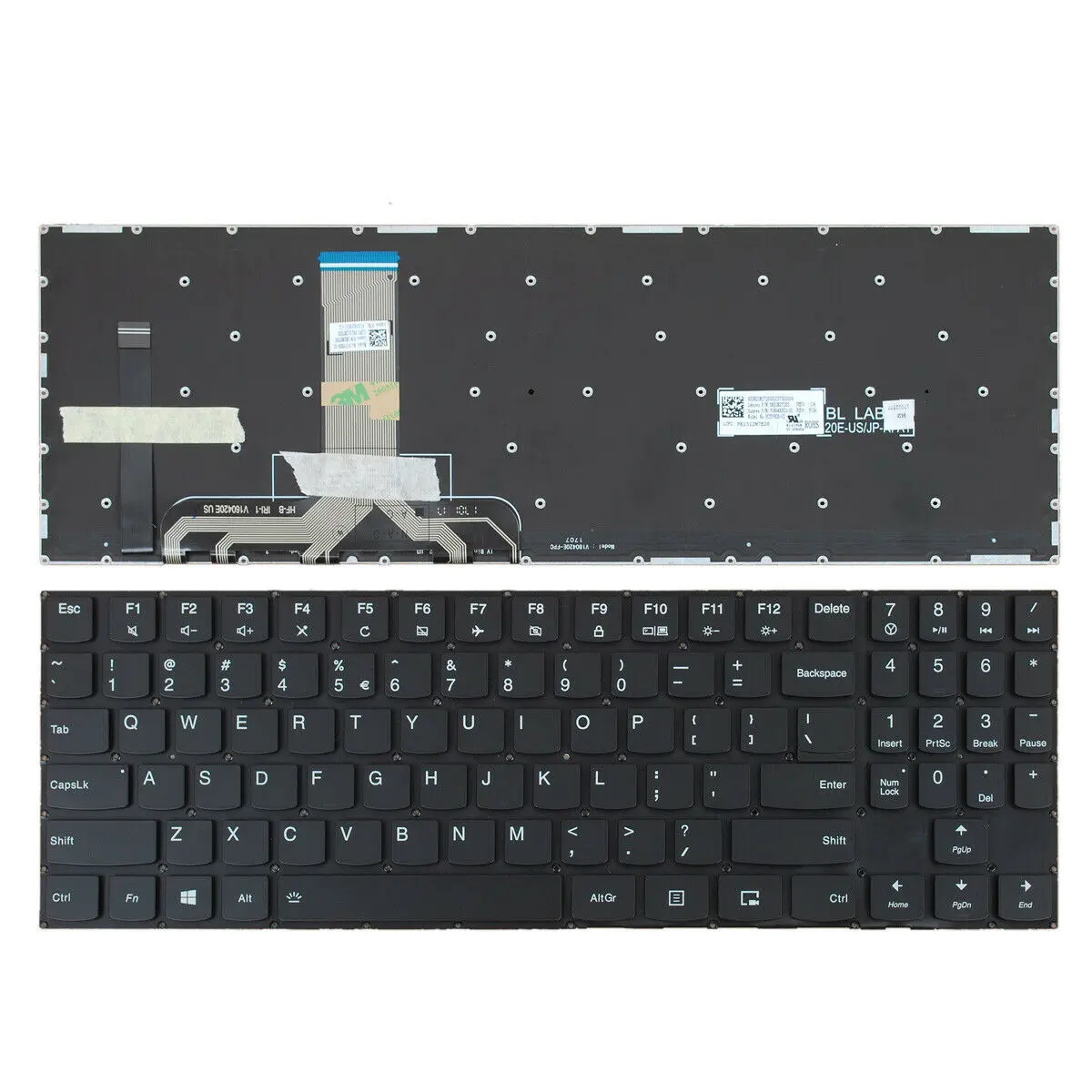 New English US Layout Keyboard For  Lenovo Legion Y520 Y520-15IKB Y720 R720 R720-15IKB Y720-15IKB 15 15IKB BLACK  no backlight