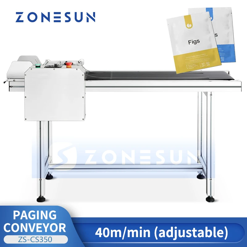 

ZONESUN ZS-CS350 Automatic Conveyor Machine with Bag/Paper/Card Paging Machine Packaging Machine Equipment