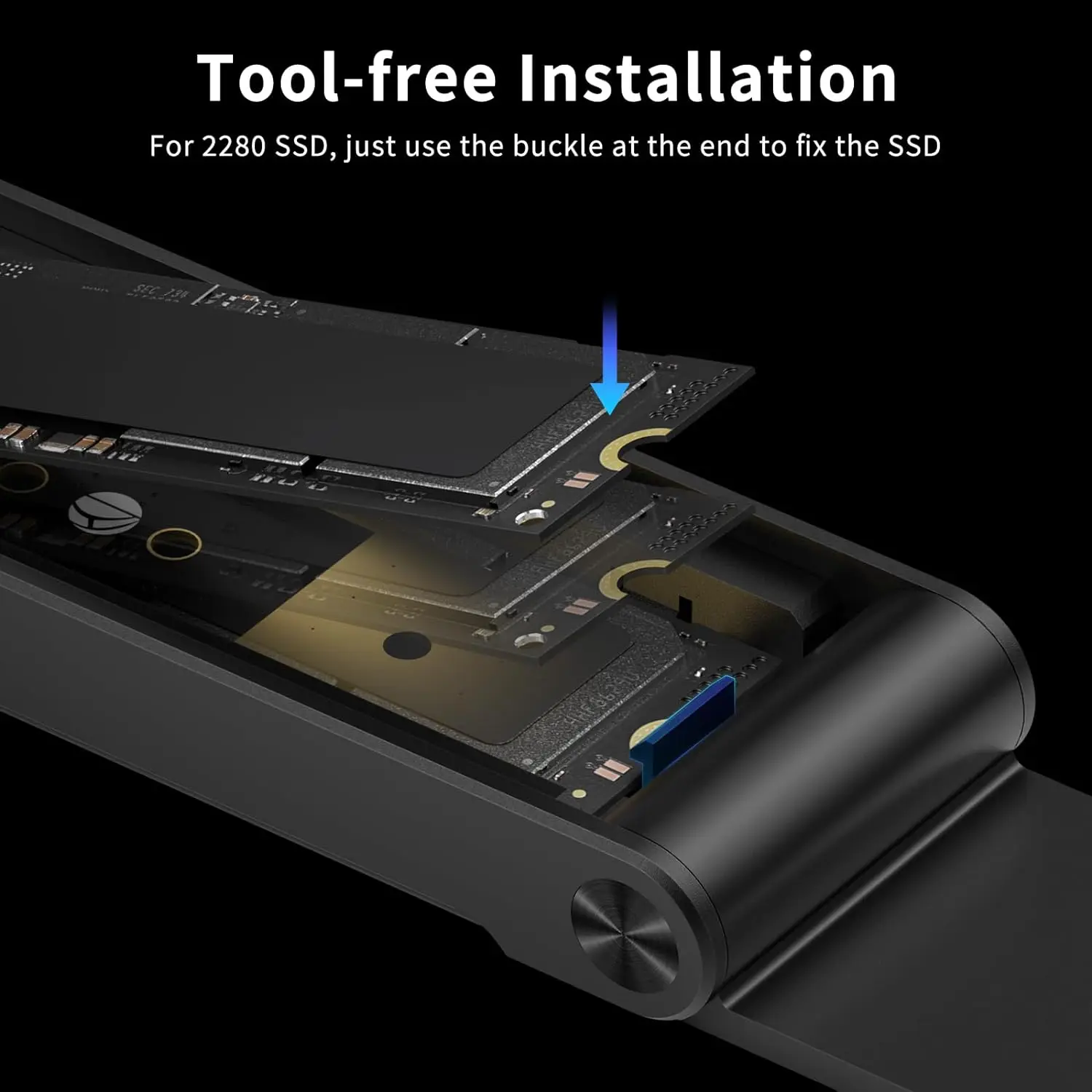 FIDECO Opvouwbare USB 3.1 Type C M.2 NVME SSD-behuizing Externe harde schijf Box 10 Gbps PCIe SSD-behuizing