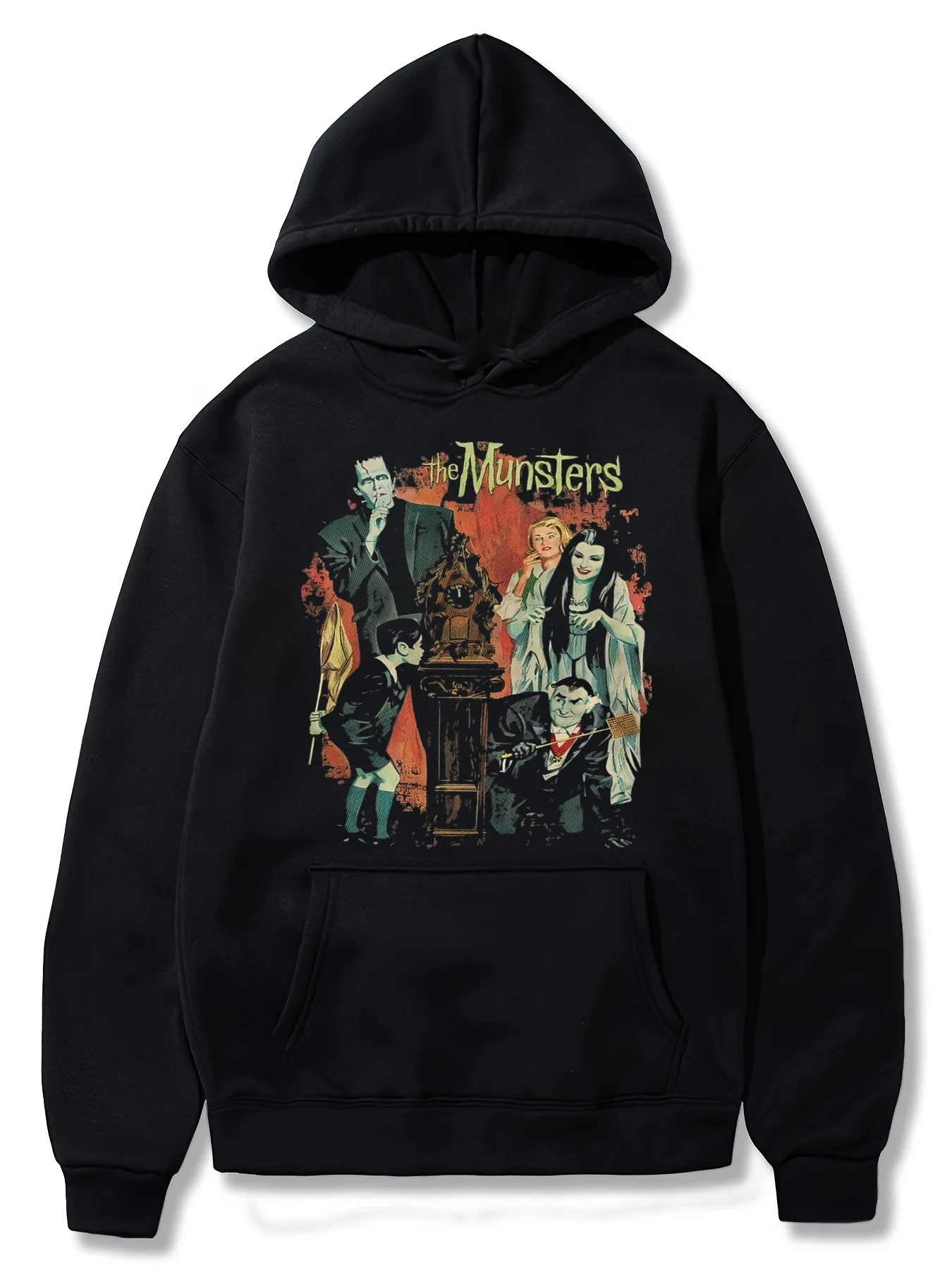 New Halloween series men's sweatshirt with Frankenstein image print, Halloween party cotton sports hoodie