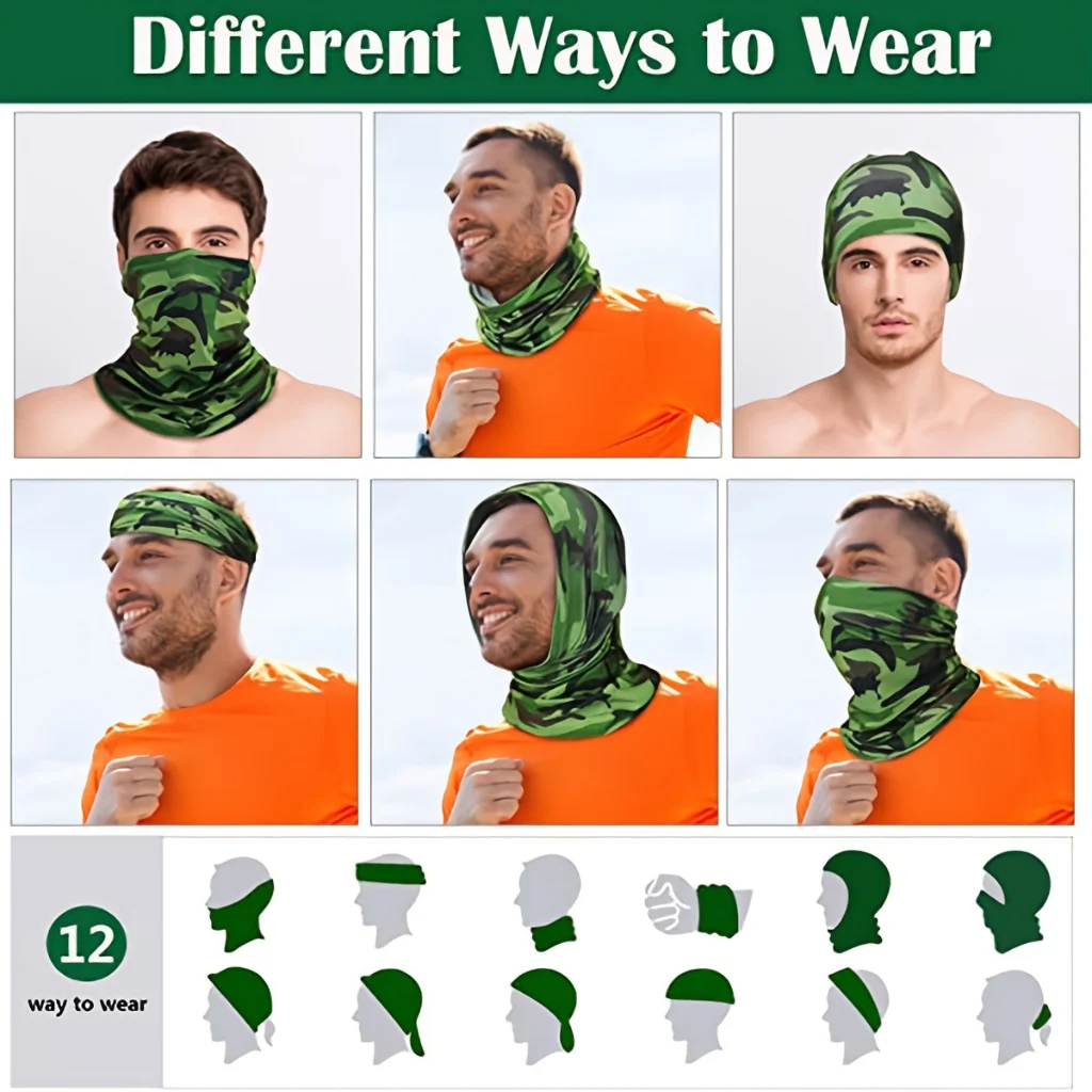 Summer UV Protection Cycling Face Mask High Elastic Seamless Buffs Gaiter Headband Cycling Mountaineering Face Shield Men Scarf